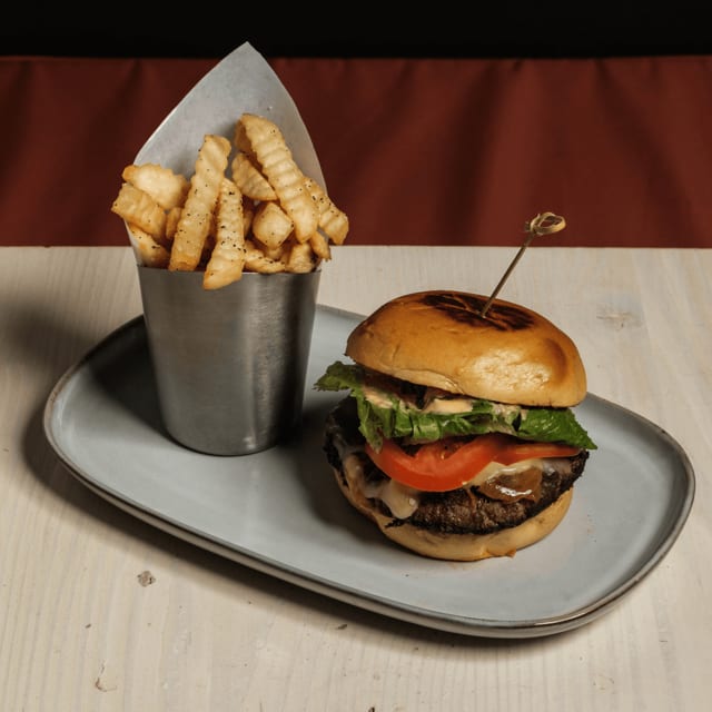Wagyu cheeseburger.