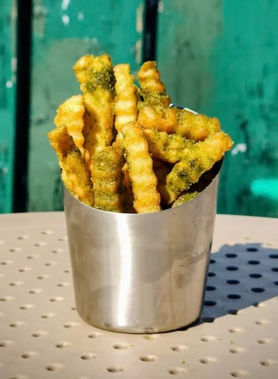 French fries w/ matcha salt (gf).